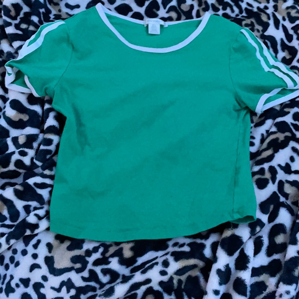 Green crop top